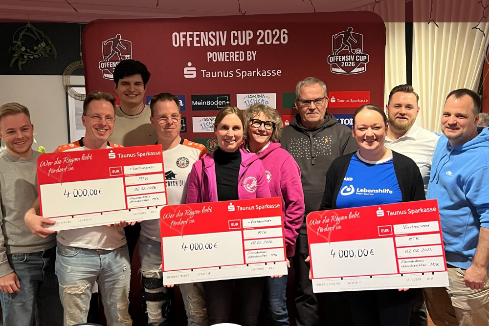 Spendenübergabe des Erlöses vom Offensiv Cup 2026