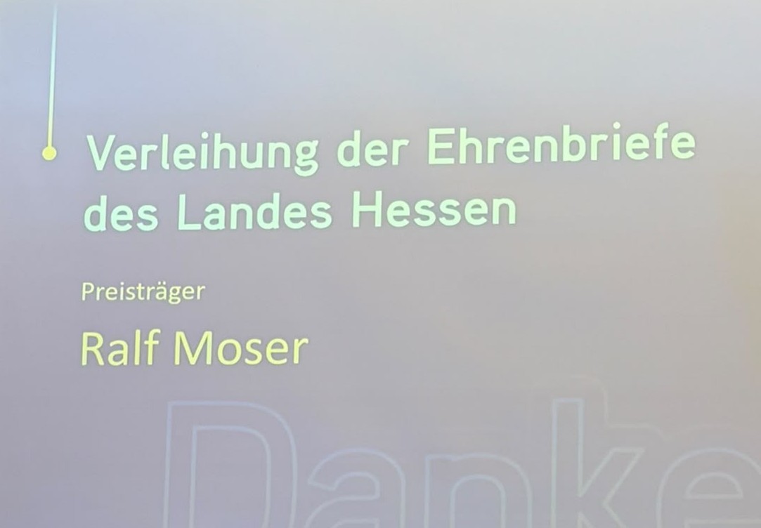 Land Hessen verleiht Ehrenbrief an Ralf Moser
